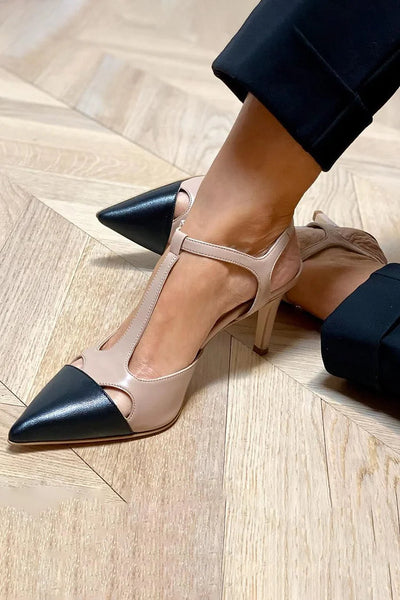 VALENTINA | DÉCOLLETÉ BICOLOR CON CINTURINO