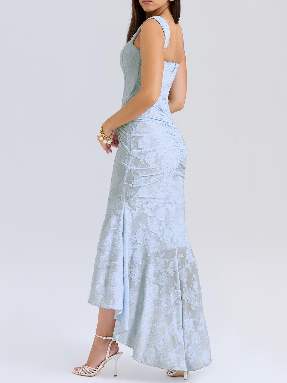 Giada™ | Abito maxi floreale blu