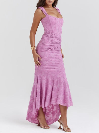 Giada™ | Abito maxi floreale blu