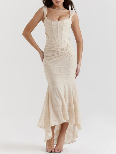 Giada™ | Abito maxi floreale blu