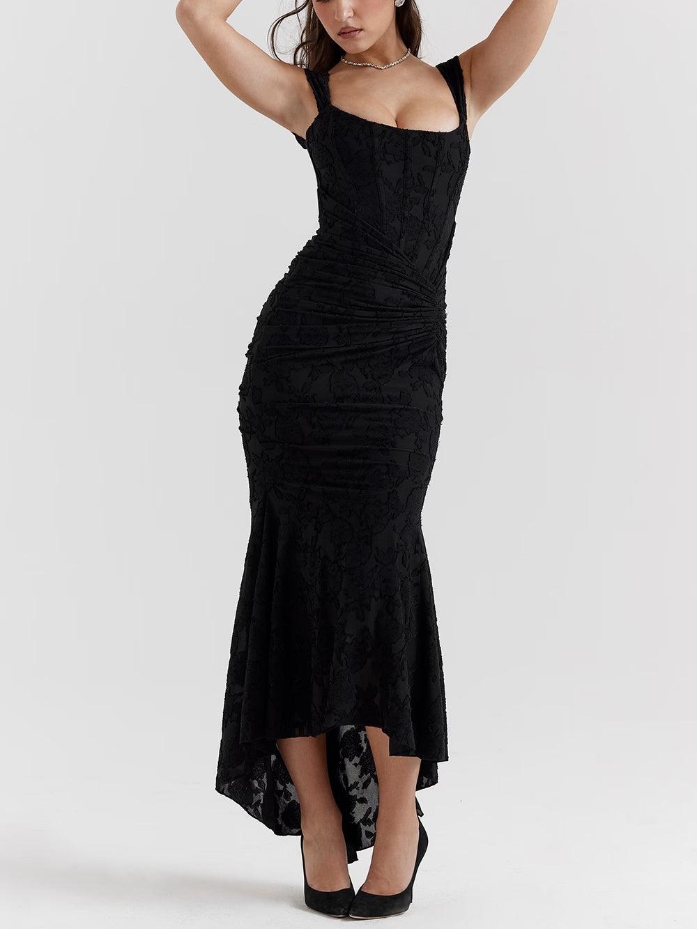 Giada™ | Abito maxi floreale blu