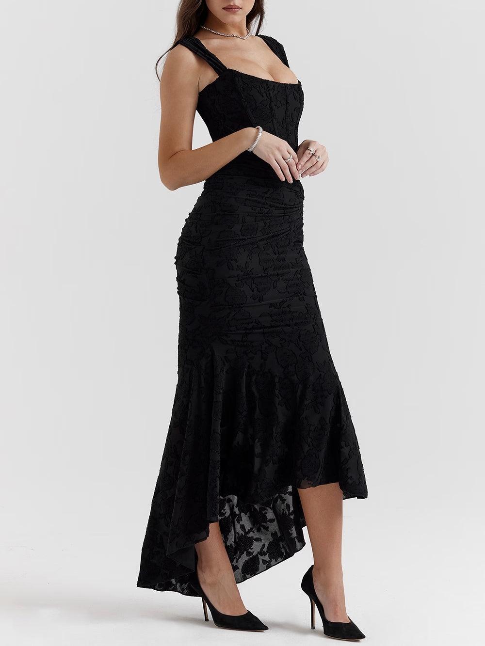 Giada™ | Abito maxi floreale blu