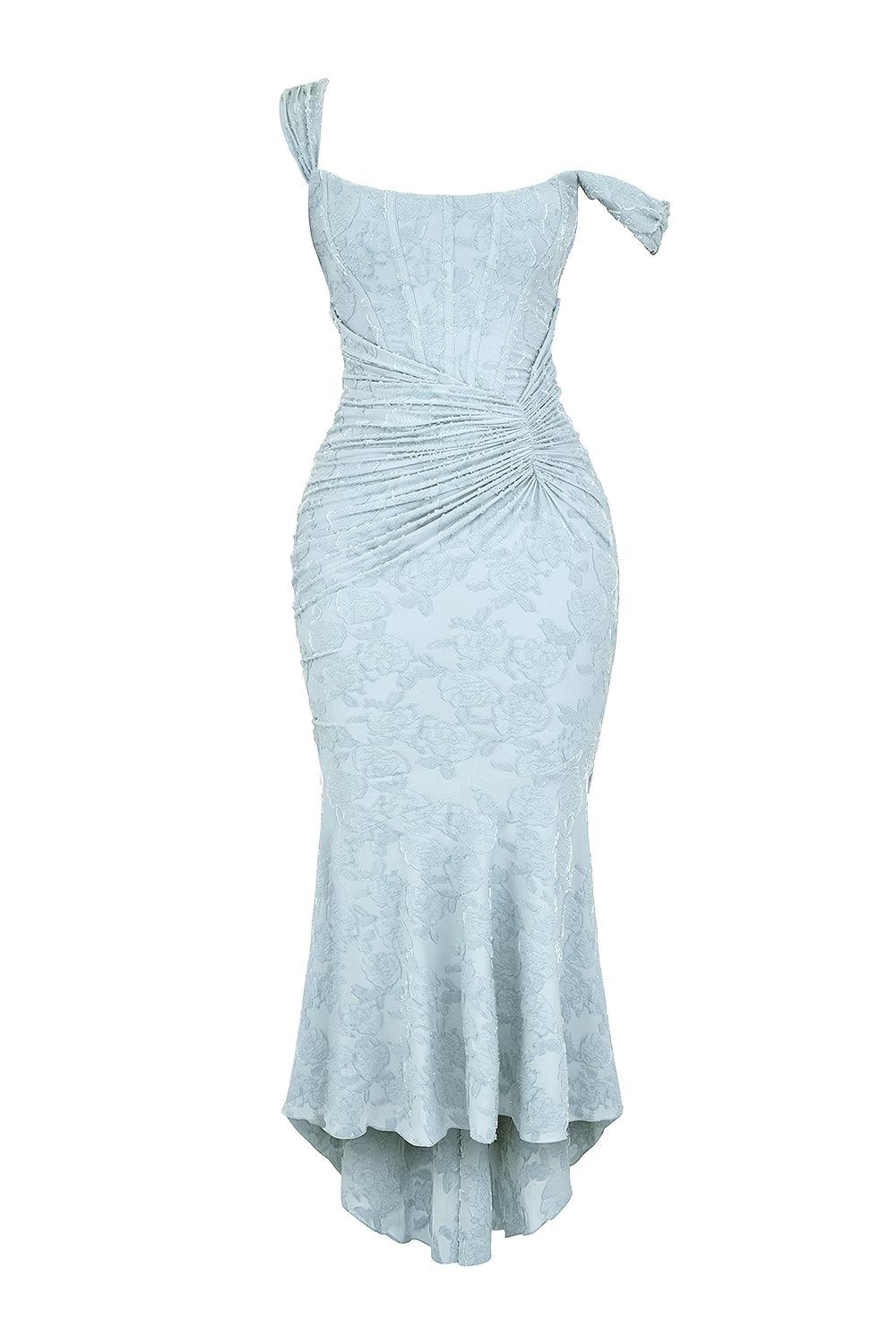 Giada™ | Abito maxi floreale blu