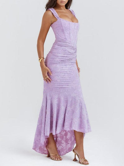 Giada™ | Abito maxi floreale blu