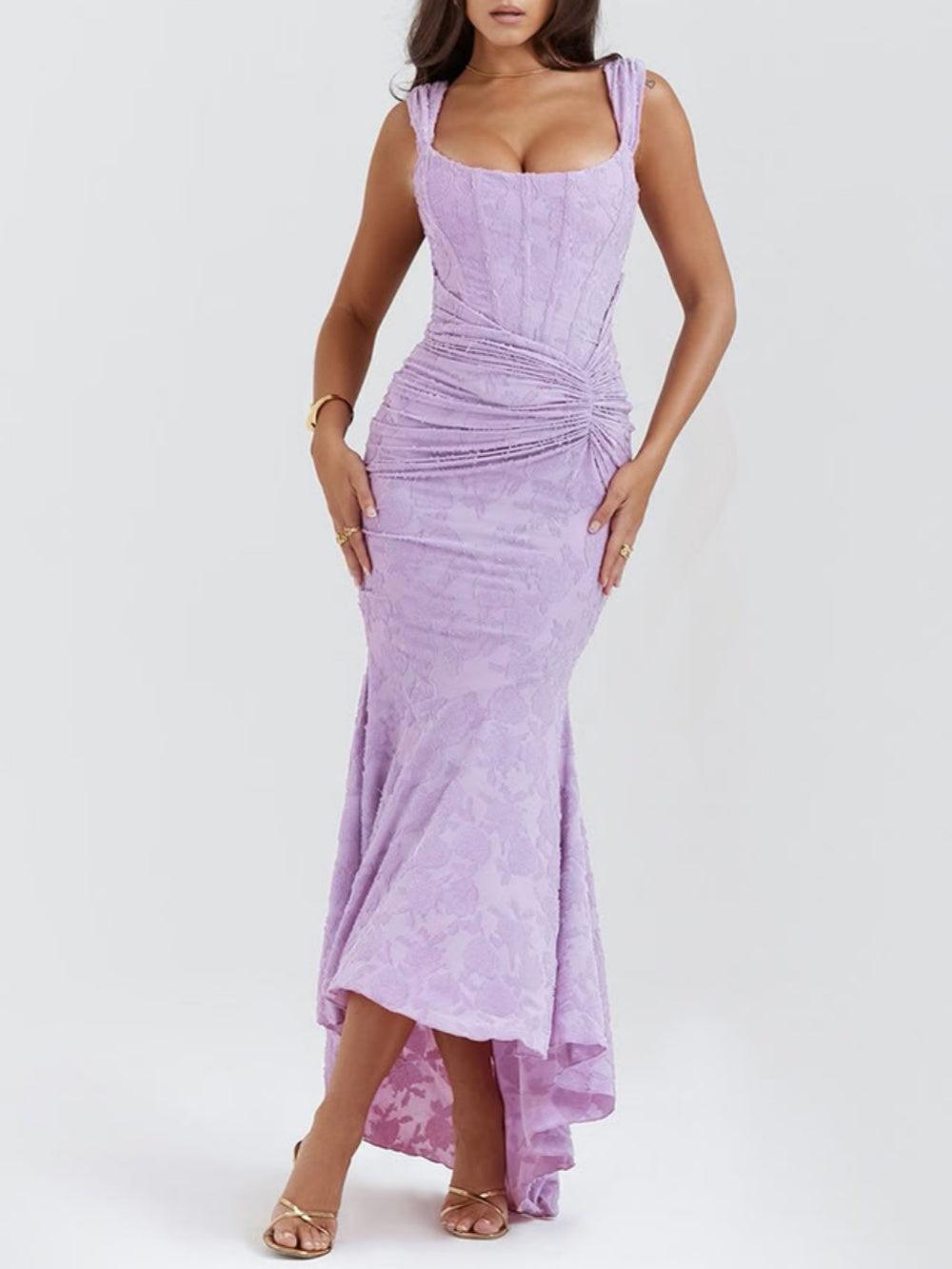 Giada™ | Abito maxi floreale blu