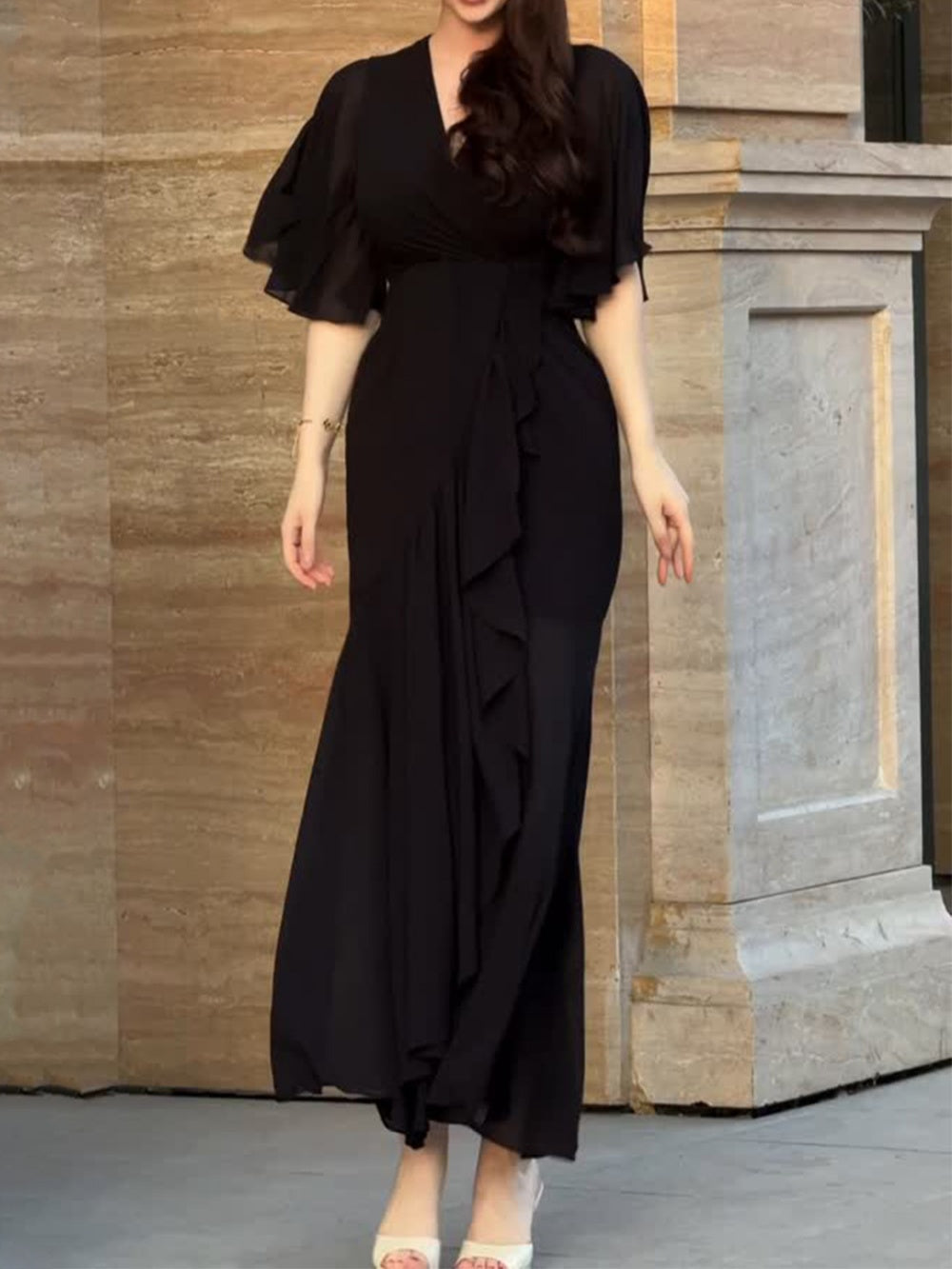 Caterina™ | Abito con maniche a tromba