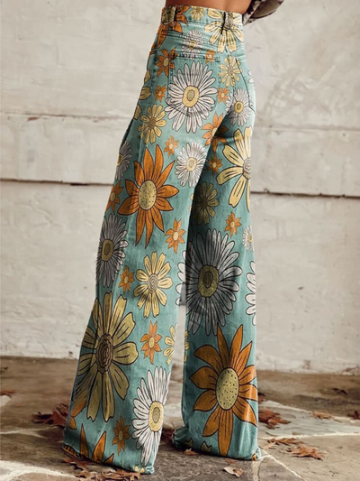 Anaïs | Pantaloni a gamba larga stampati