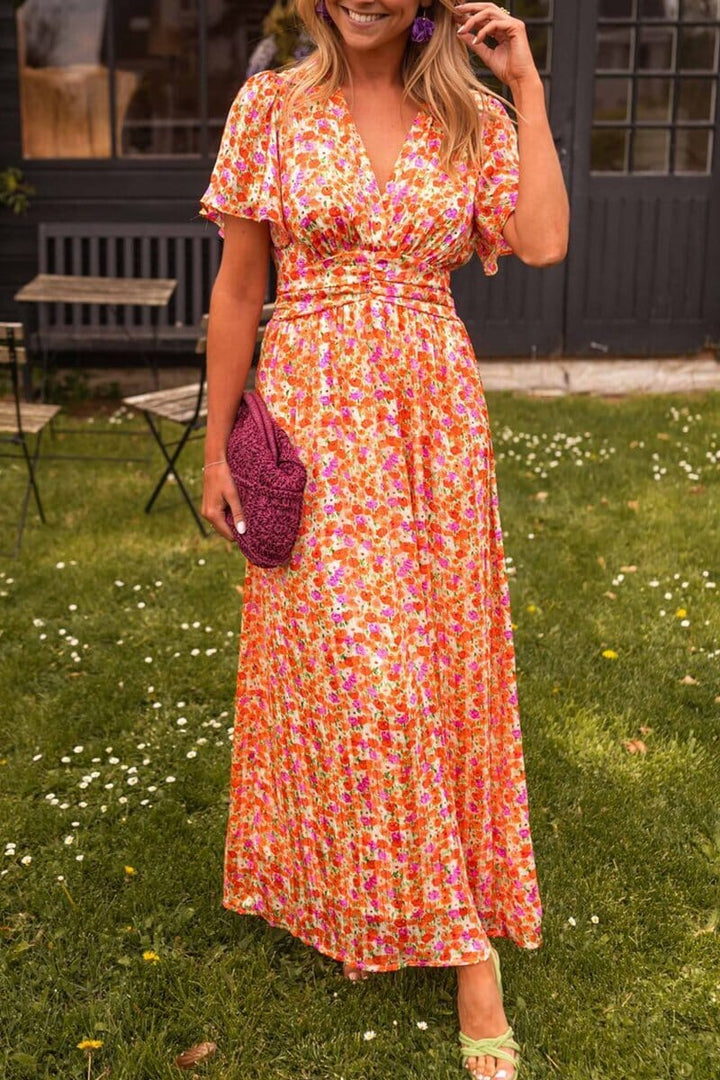 Sandra Elegante Vestito Lungo con Scollo a V