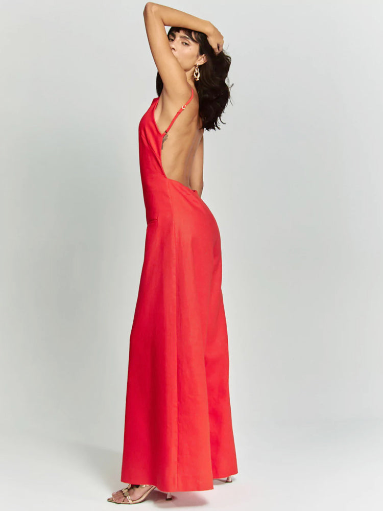 Chiara™ | Tuta halter marrone