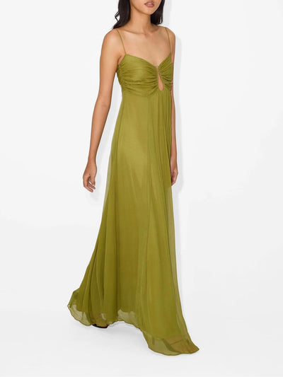 Lavinia™ | Abito maxi fluido olive