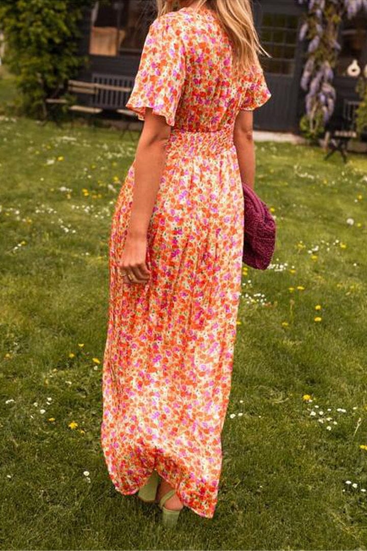 Sandra Elegante Vestito Lungo con Scollo a V