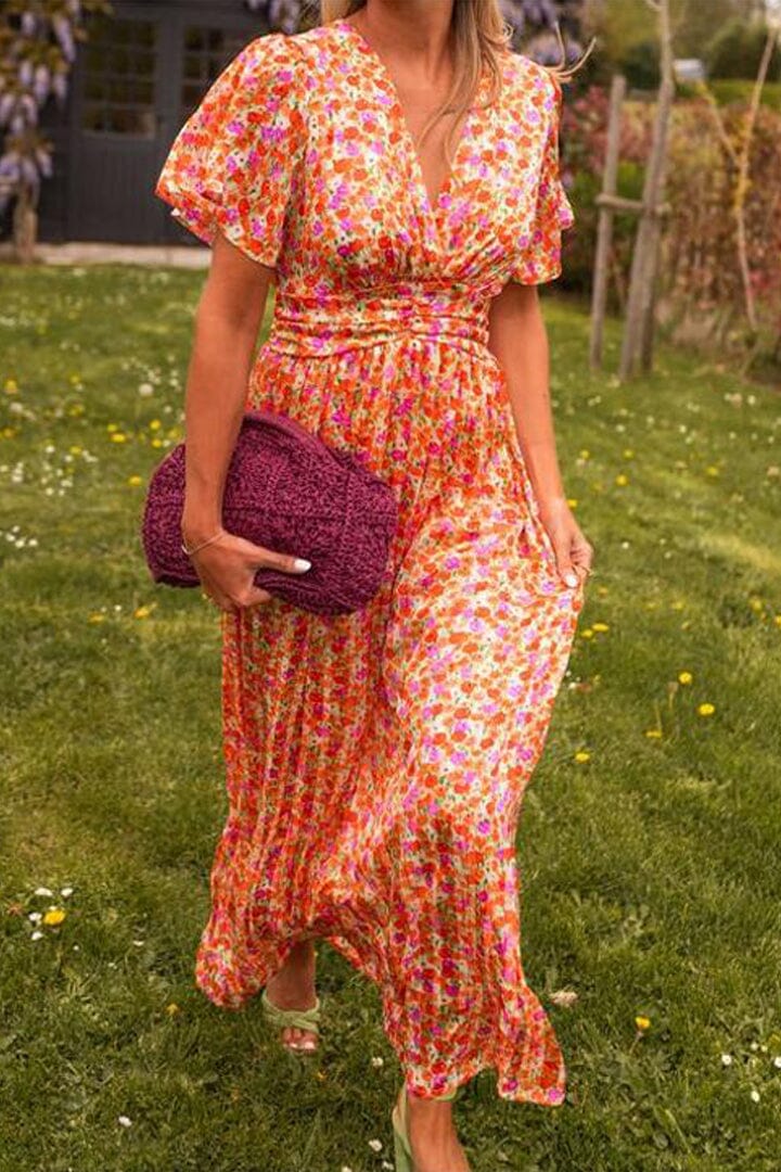 Sandra Elegante Vestito Lungo con Scollo a V