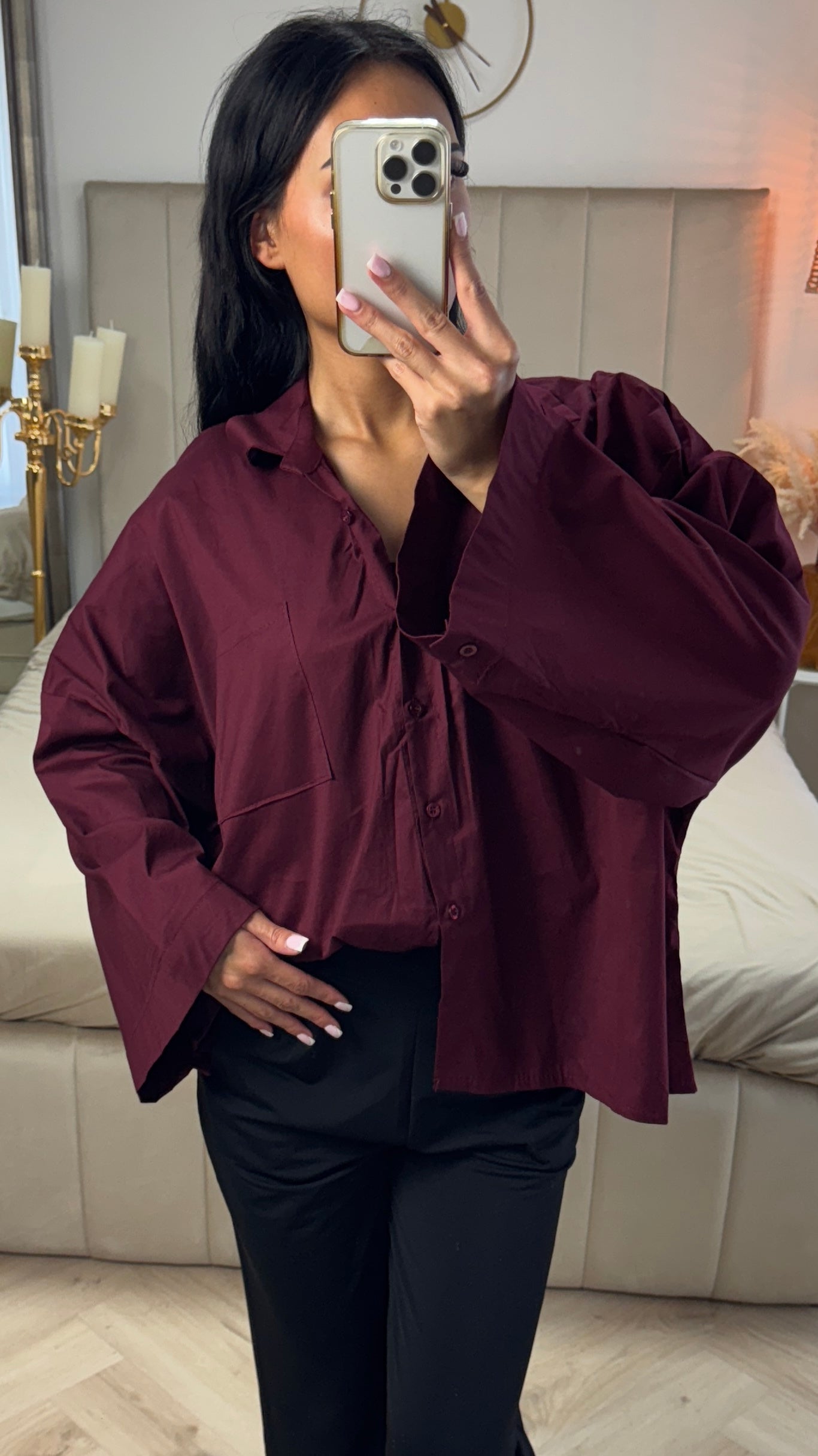 Camicia | In misto cotone oversize