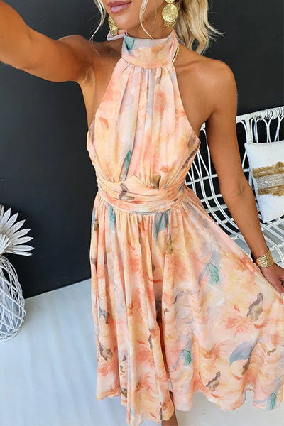 Halter™ - Vestito lungo con stampa