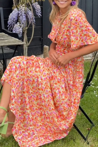 Sandra Elegante Vestito Lungo con Scollo a V