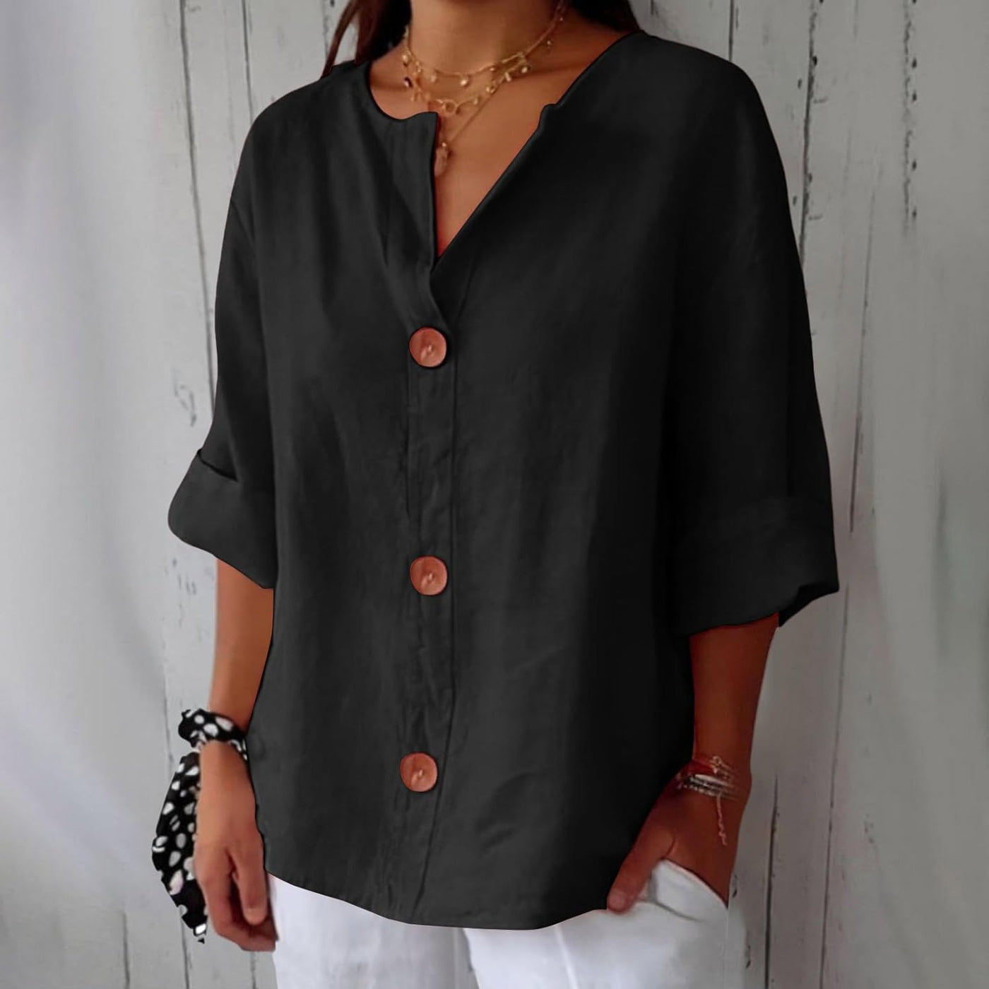 Modavia™™ | Blusa in Lino Casual