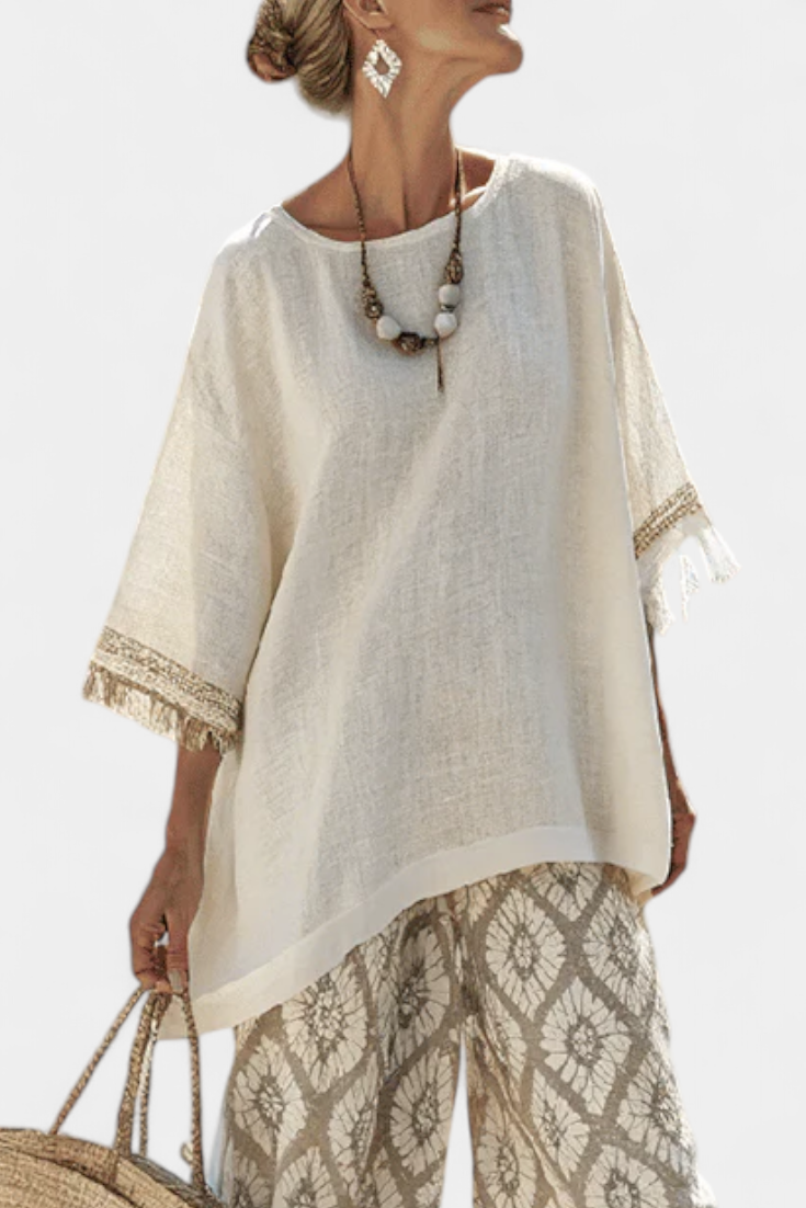 Luna | Completo boho con camicia larga e pantaloni