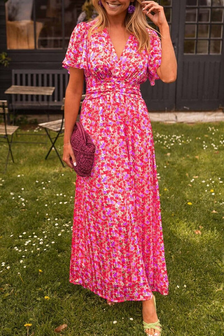 Sandra Elegante Vestito Lungo con Scollo a V
