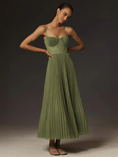 Camilla™ | Abito midi in tulle plissettato