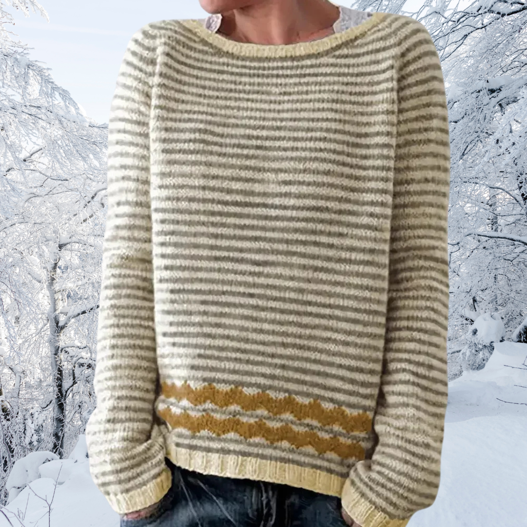 Daphne | Maglione grigio a righe