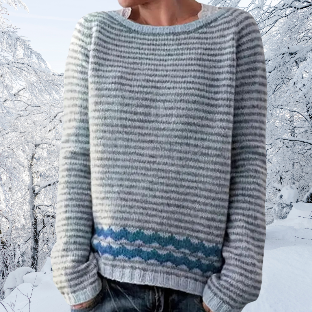 Daphne | Maglione grigio a righe