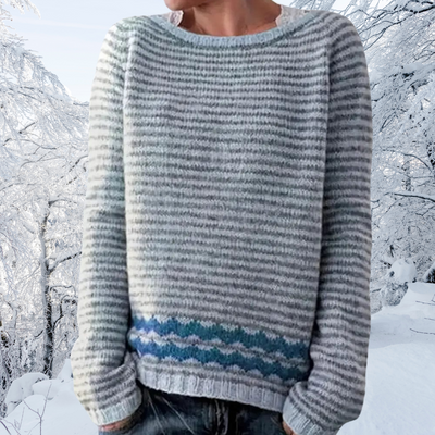 Daphne | Maglione grigio a righe