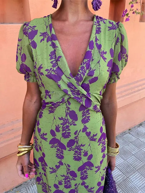 Rhiannon™ | Elegante Abito Stampato Femminile