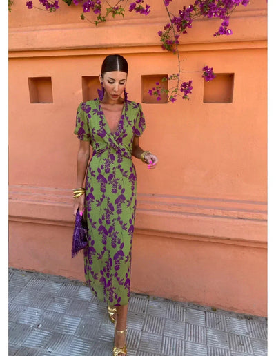 Rhiannon™ | Elegante Abito Stampato Femminile
