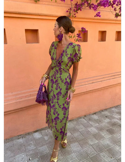 Rhiannon™ | Elegante Abito Stampato Femminile