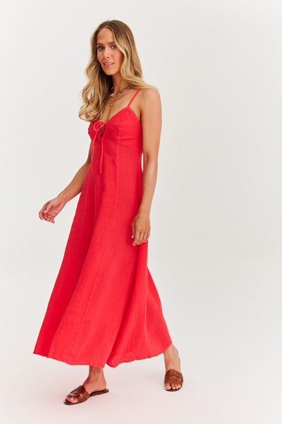 Maxi abito senza spalline di Red Spell
