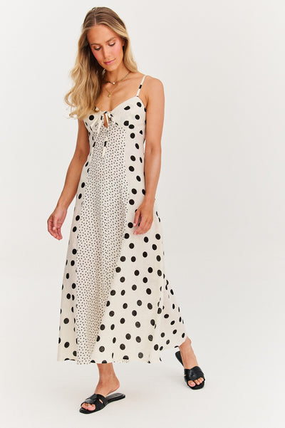 Summer Dots | Maxi abito senza spalline