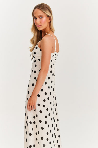 Summer Dots | Maxi abito senza spalline