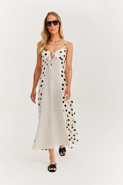 Summer Dots | Maxi abito senza spalline