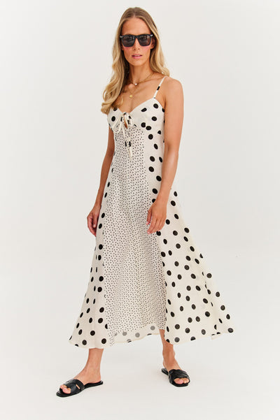 Summer Dots | Maxi abito senza spalline