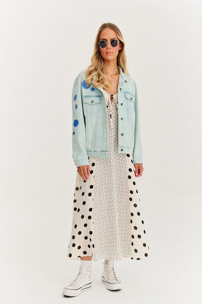 Summer Dots | Maxi abito senza spalline