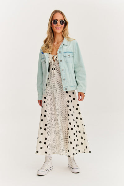 Summer Dots | Maxi abito senza spalline