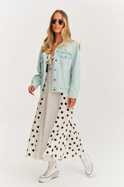 Summer Dots | Maxi abito senza spalline