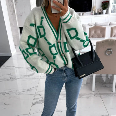 Nanette | Gilet trendy con design geometrico
