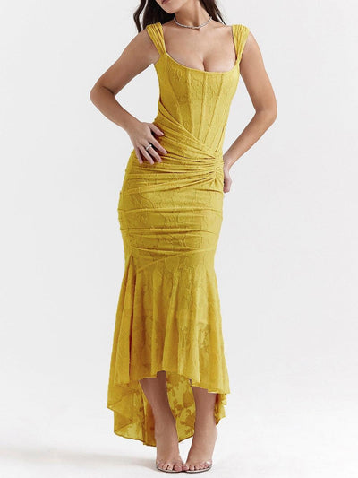 Giada™ | Abito maxi floreale blu