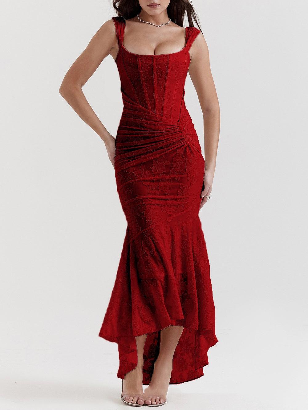 Giada™ | Abito maxi floreale blu