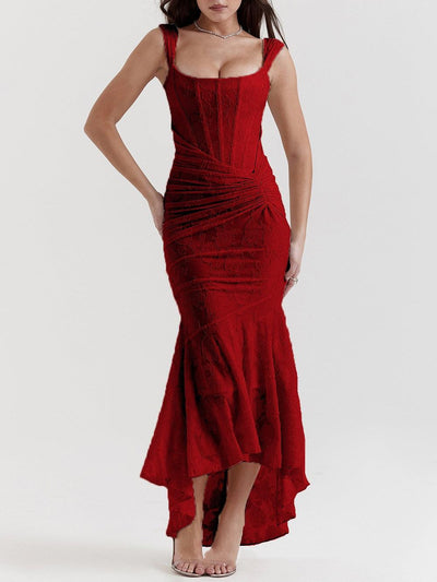 Giada™ | Abito maxi floreale blu