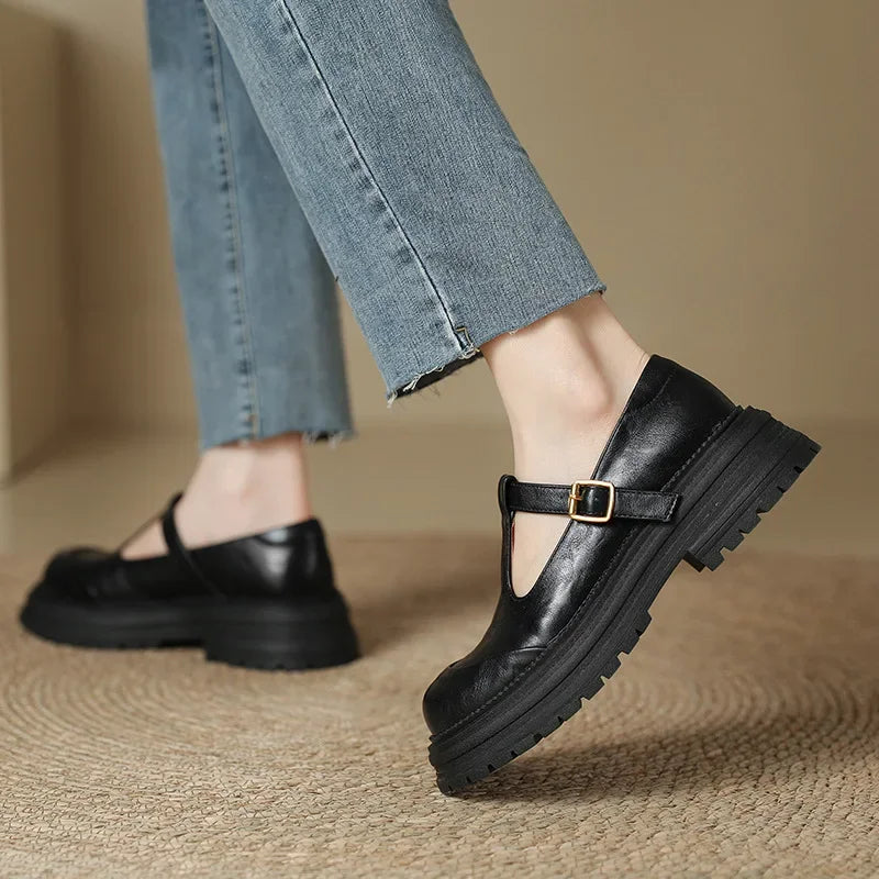 Chiara | Eleganti Scarpe Mary Jane in Pelle di Alta Qualità