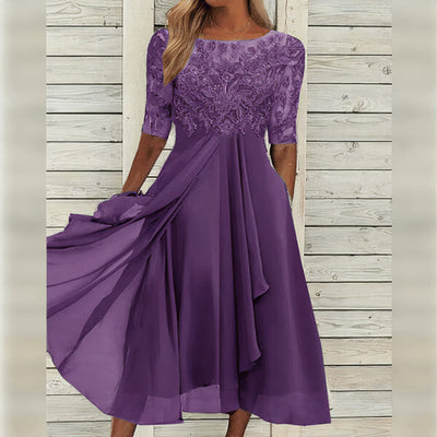 Taryn® | Elegante Abito Midi in Pizzo