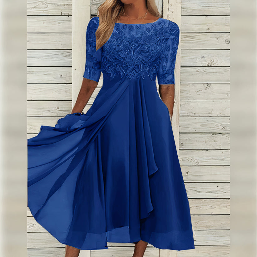 Taryn® | Elegante Abito Midi in Pizzo