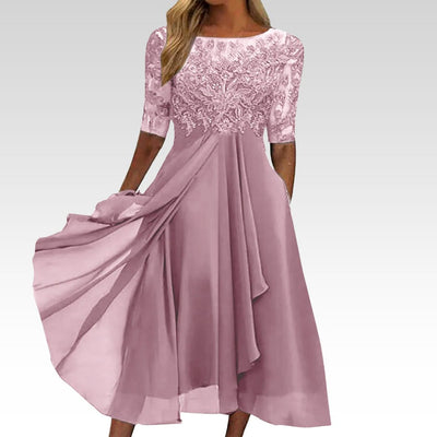Taryn® | Elegante Abito Midi in Pizzo