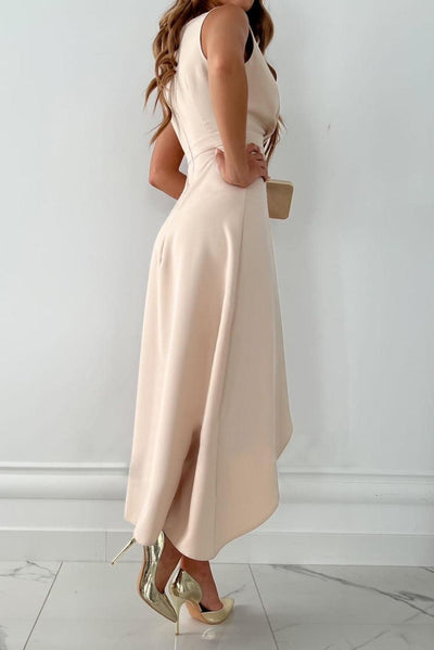 Mandy - Elegante Abito Midi con Scollo a V