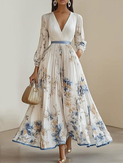 Sofia™ | Abito maxi in chiffon bianco