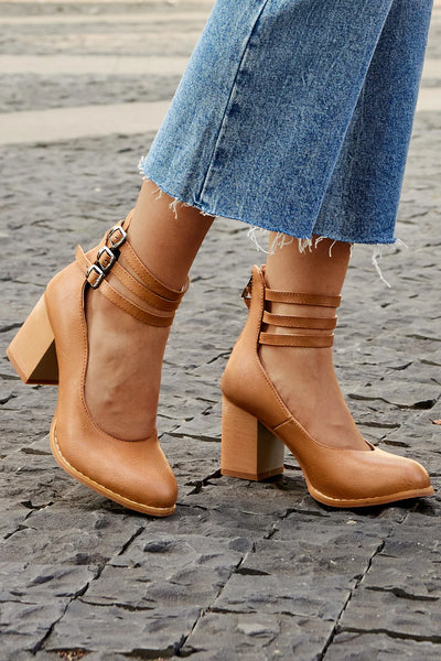 Elisa™| Sandali lisci tacco spesso