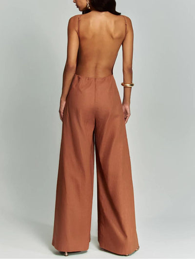 Chiara™ | Tuta halter marrone