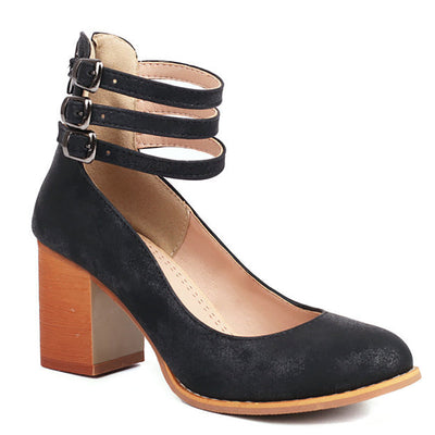 Elisa™| Sandali lisci tacco spesso